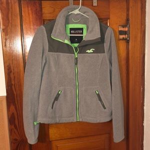 Green and grey Hollister fleece